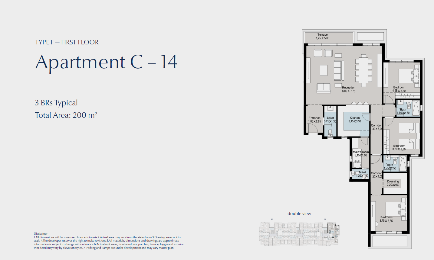 Floor plan for apartment at Bluetree