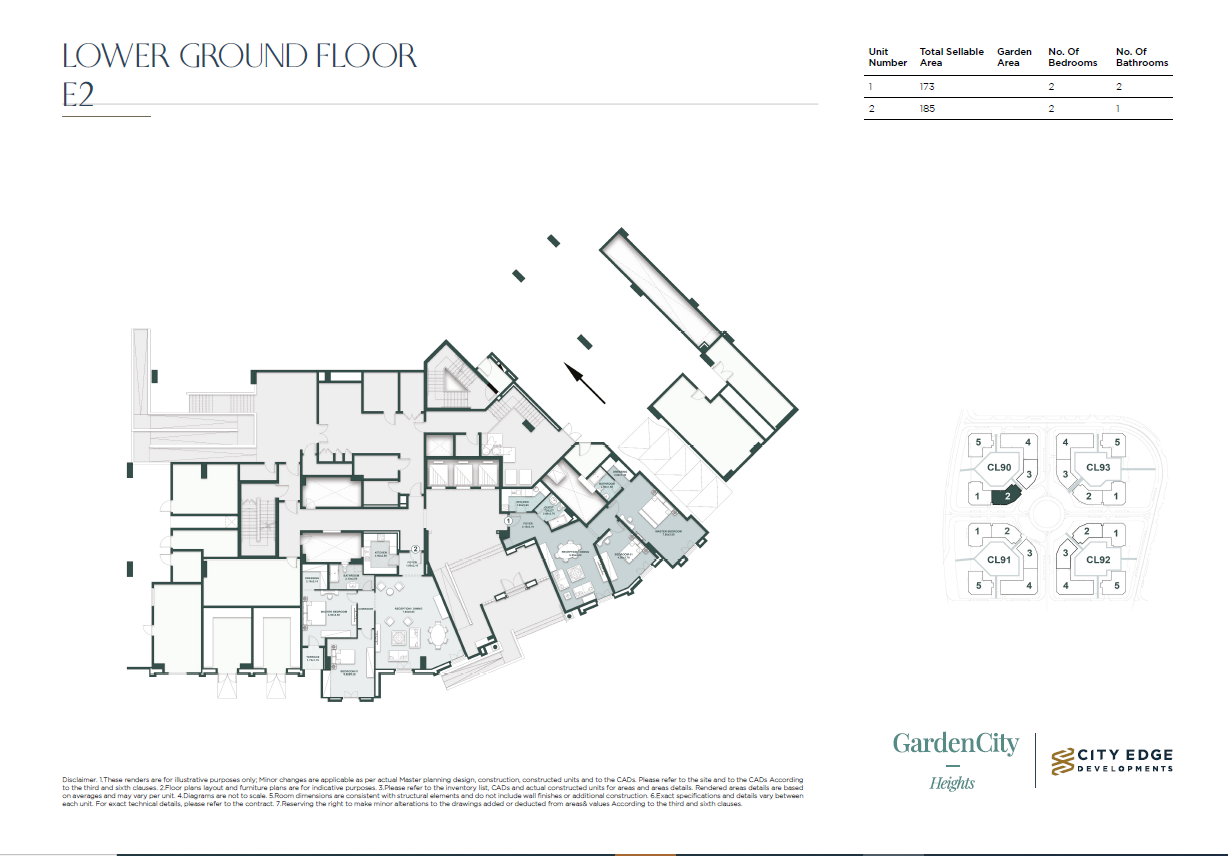 Floor plan for apartment at New Garden City