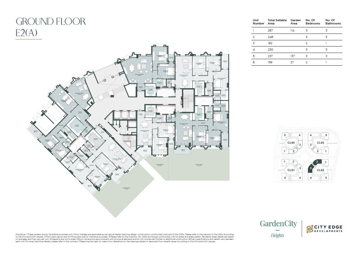 Floor plan for apartment at New Garden City