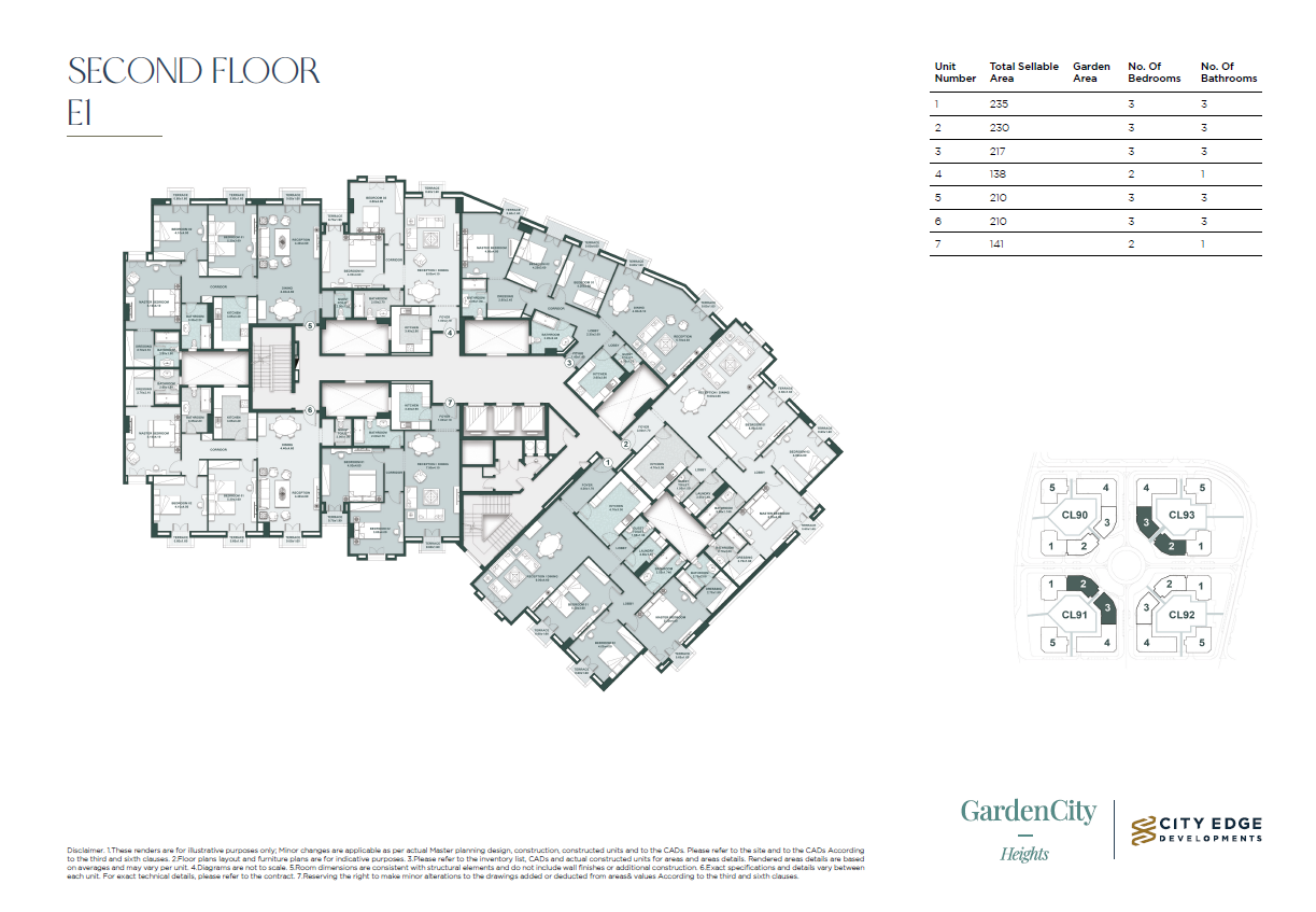 Floor plan for apartment at New Garden City