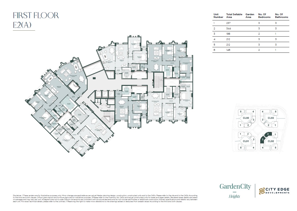 Floor plan for apartment at New Garden City