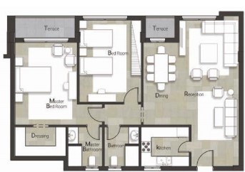 Floor plan for apartment at Castle Landmark