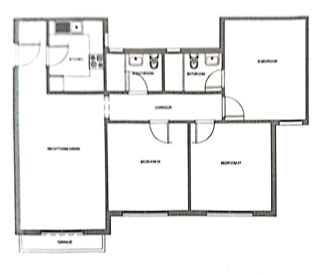 Floor plan for apartment at Aliva Mountain View Mostakbal City
