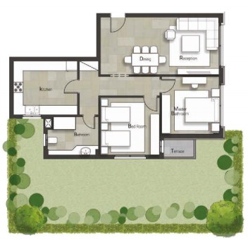Floor plan for apartment at Castle Landmark