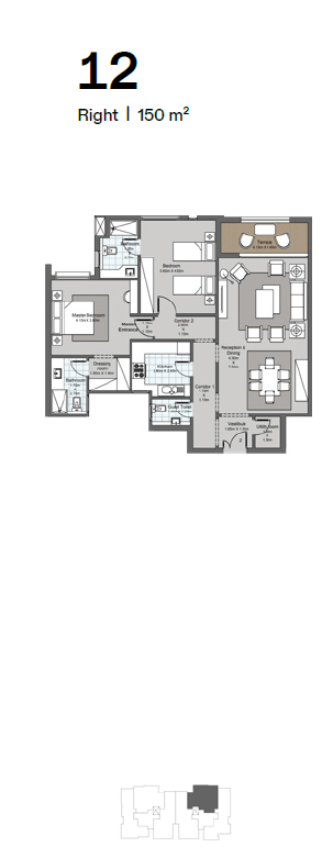 Floor plan for apartment at Ever