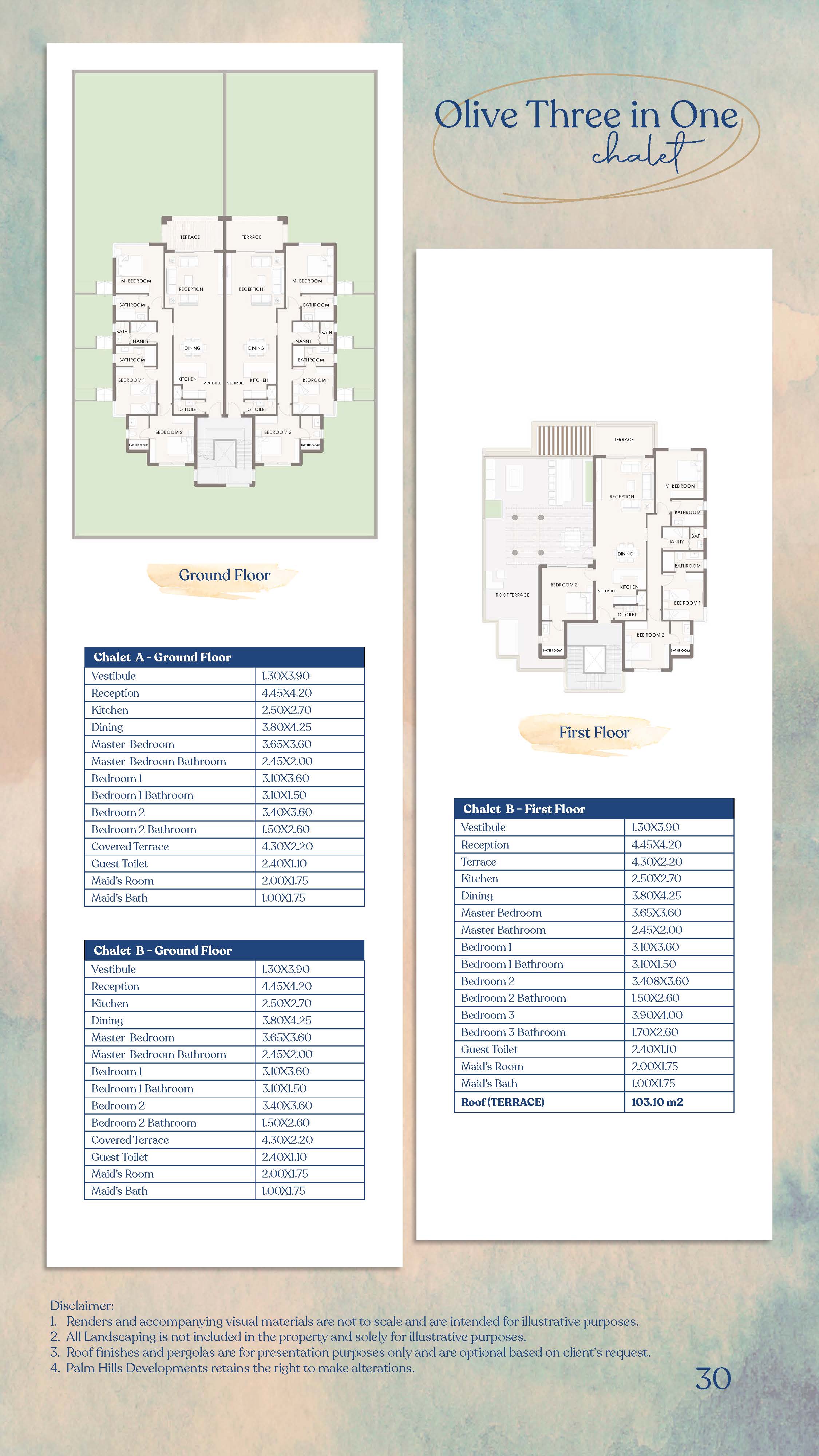 Floor plan for chalet at Hacienda West