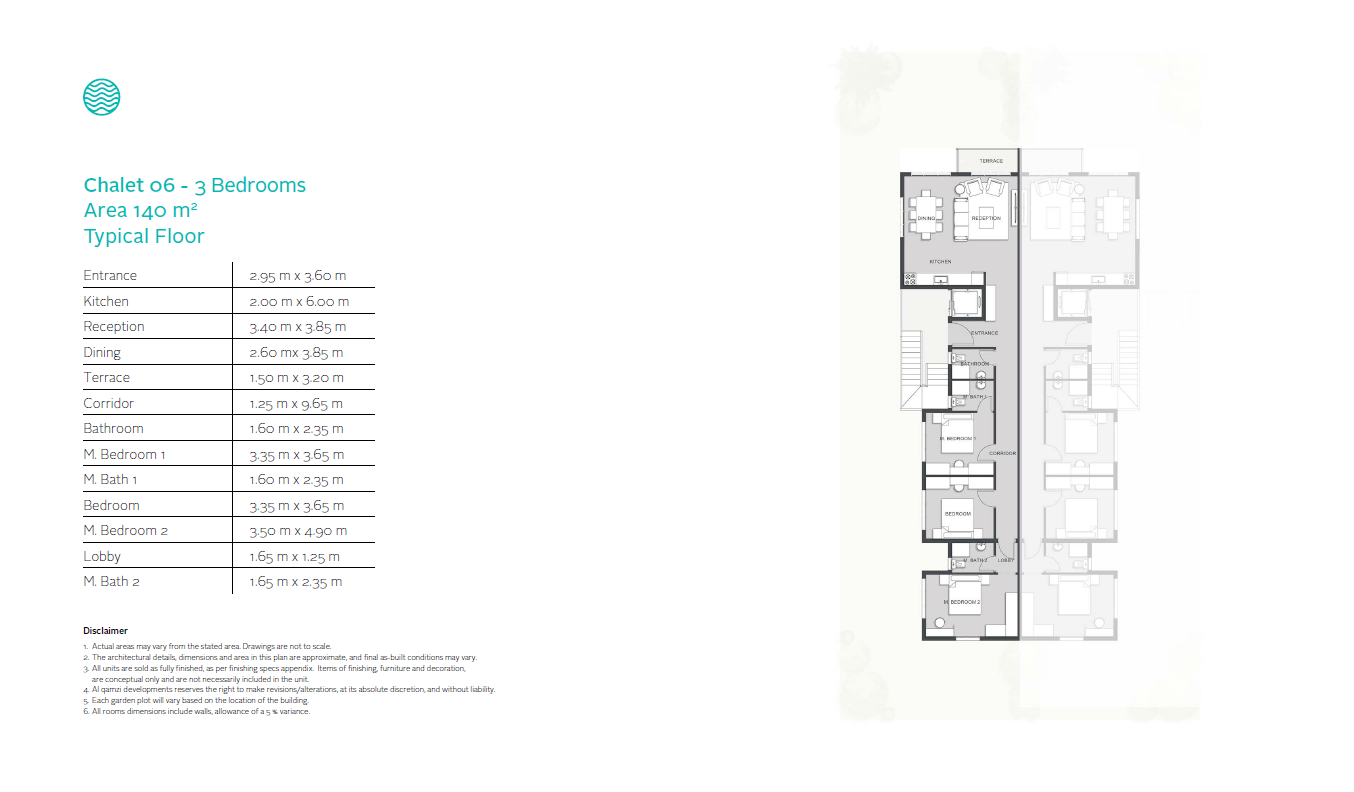 Floor plan for chalet at Seazen-Phase 2