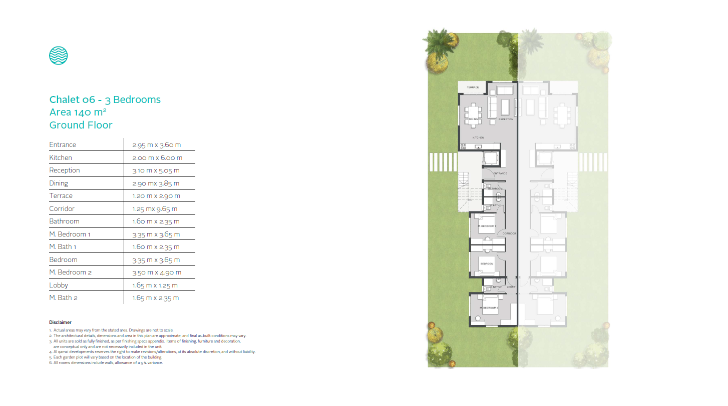 Floor plan for chalet at Seazen