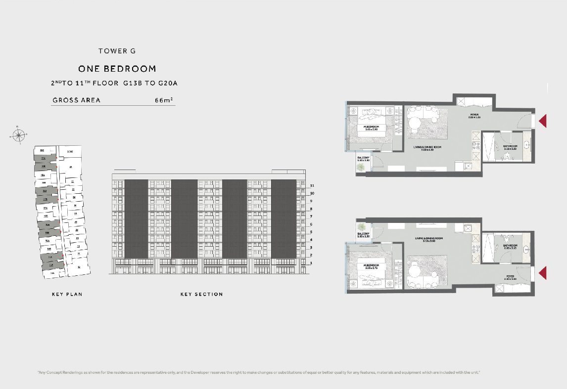 Floor plan for apartment at Marriott Residences Heliopolis