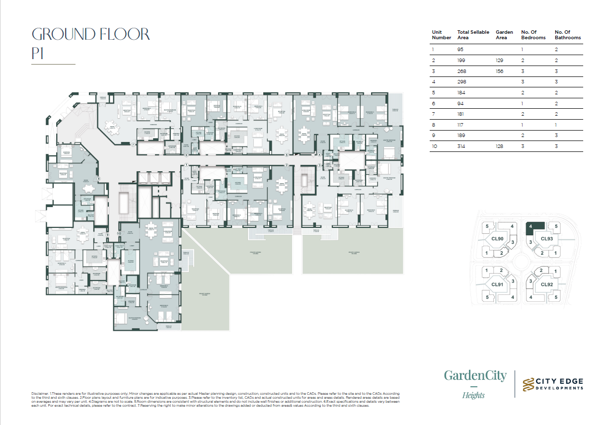 Floor plan for apartment at New Garden City