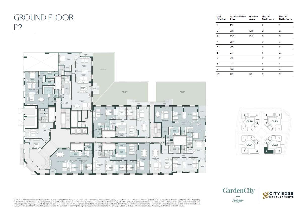 Floor plan for apartment at New Garden City