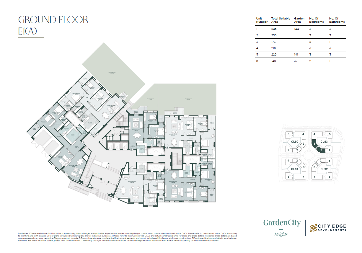 Floor plan for apartment at New Garden City