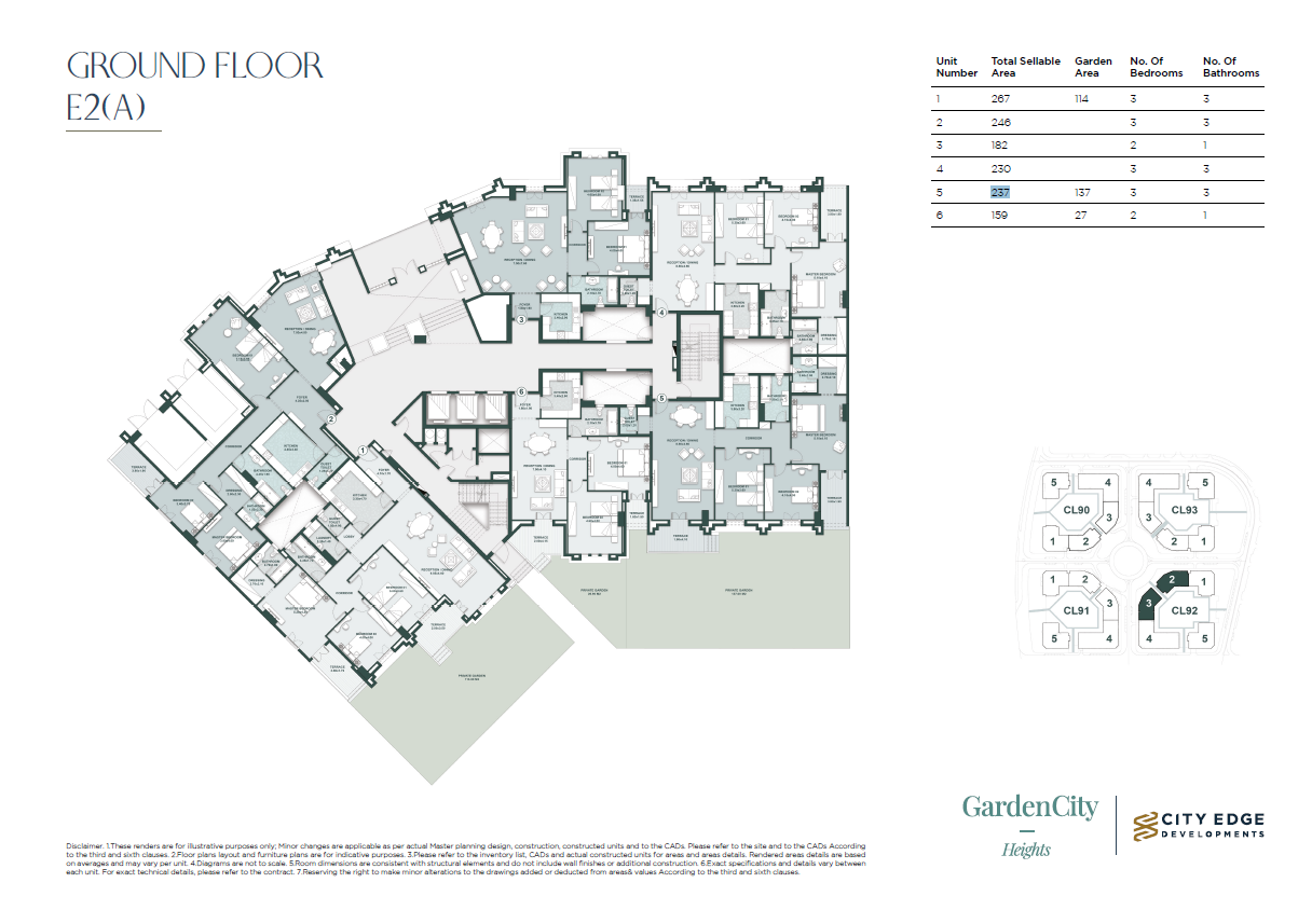 Floor plan for apartment at New Garden City