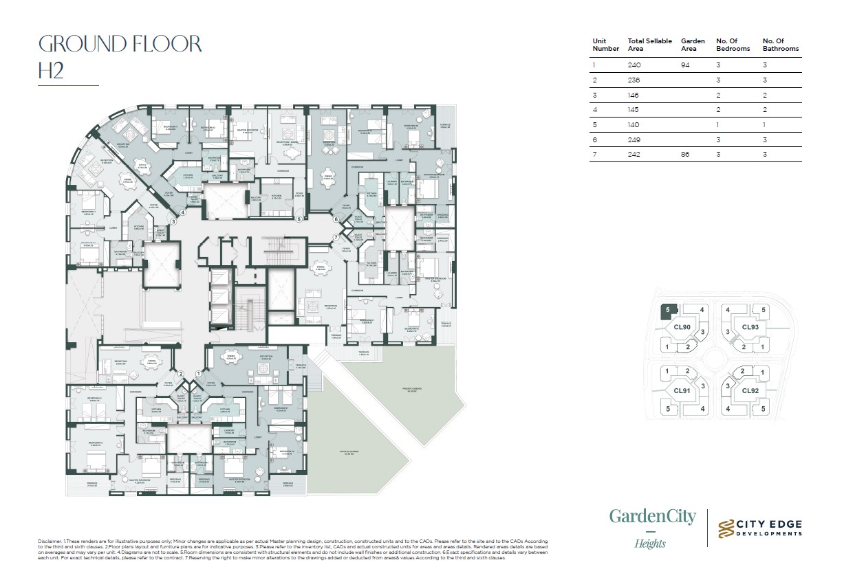 Floor plan for apartment at New Garden City
