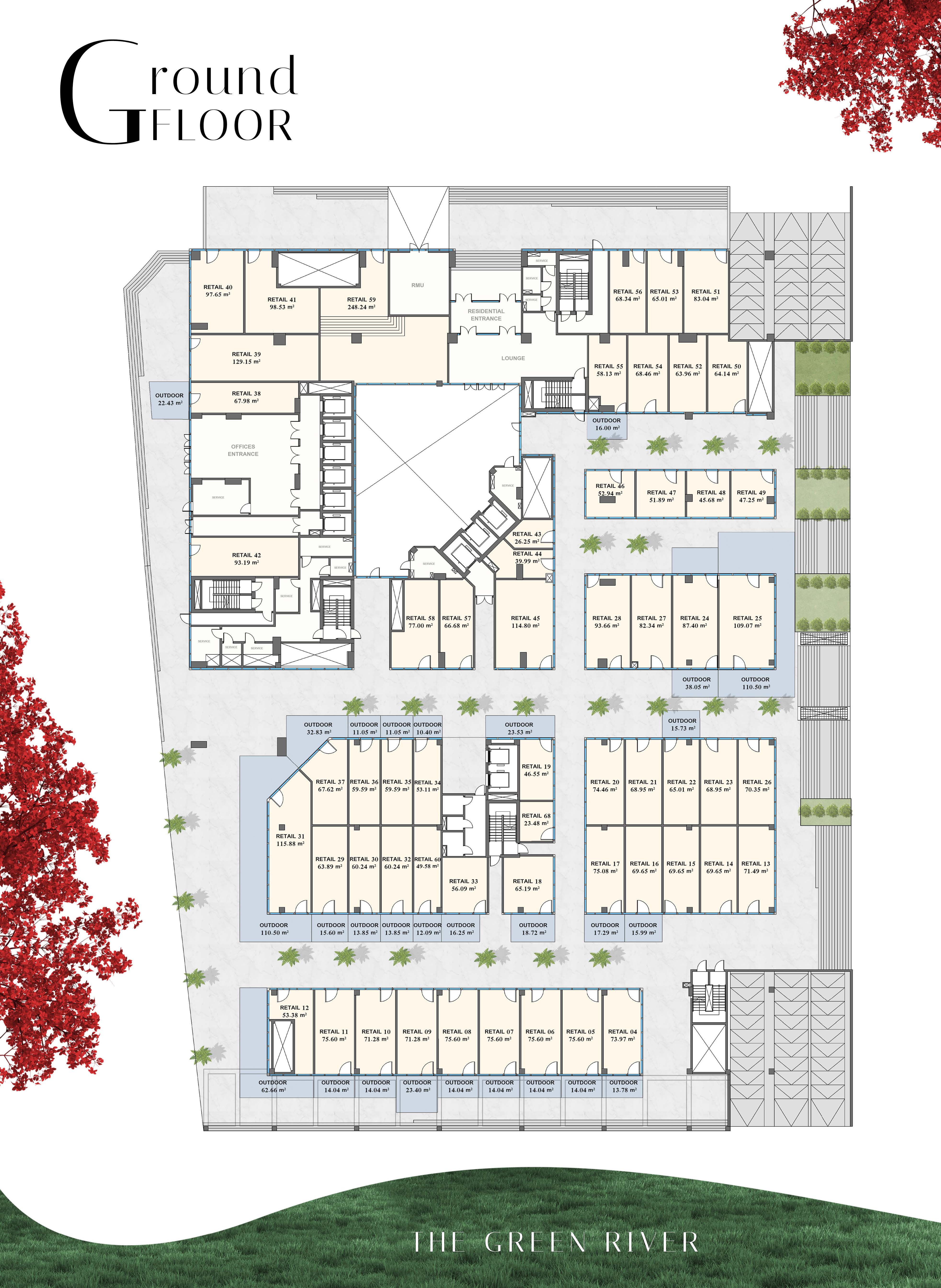 Floor plan for  at Modon Green River Tower