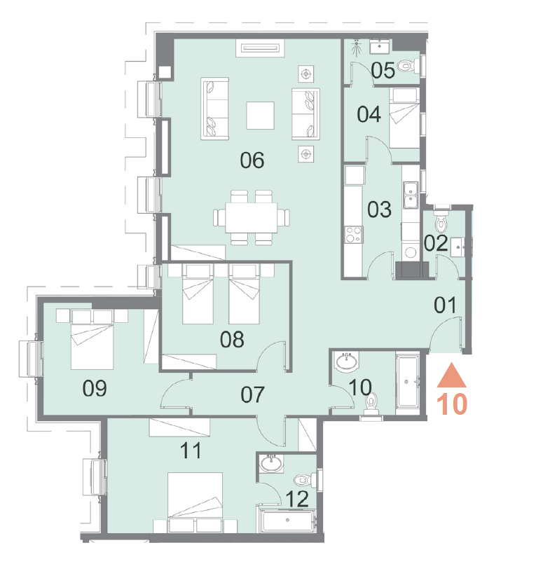 Floor plan for apartment at Il Latini City Edge