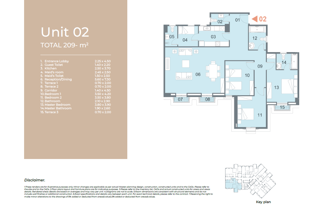 Floor plan for apartment at Il Latini City Edge