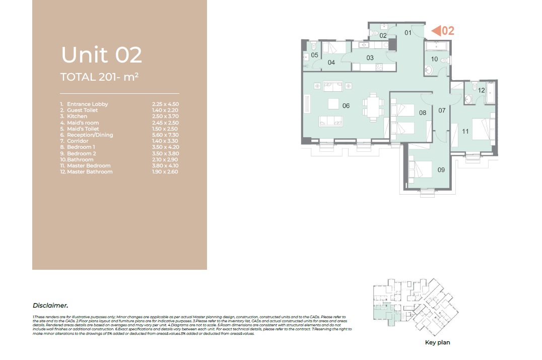 Floor plan for apartment at Il Latini City Edge