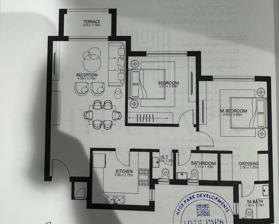 Floor plan for apartment at Garden Lakes