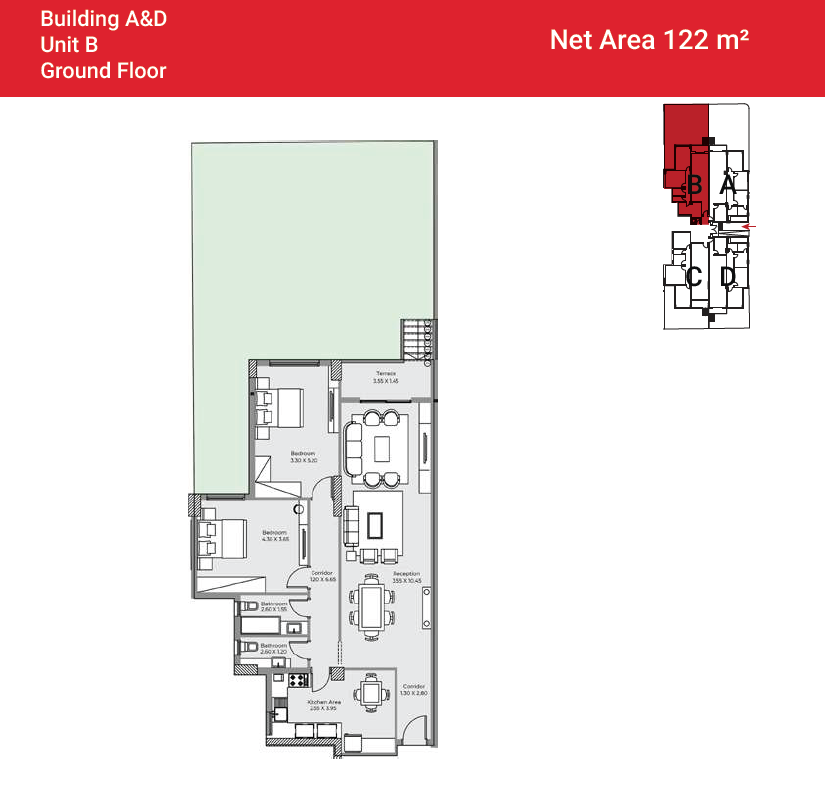 Floor plan for apartment at Capital Heights 2