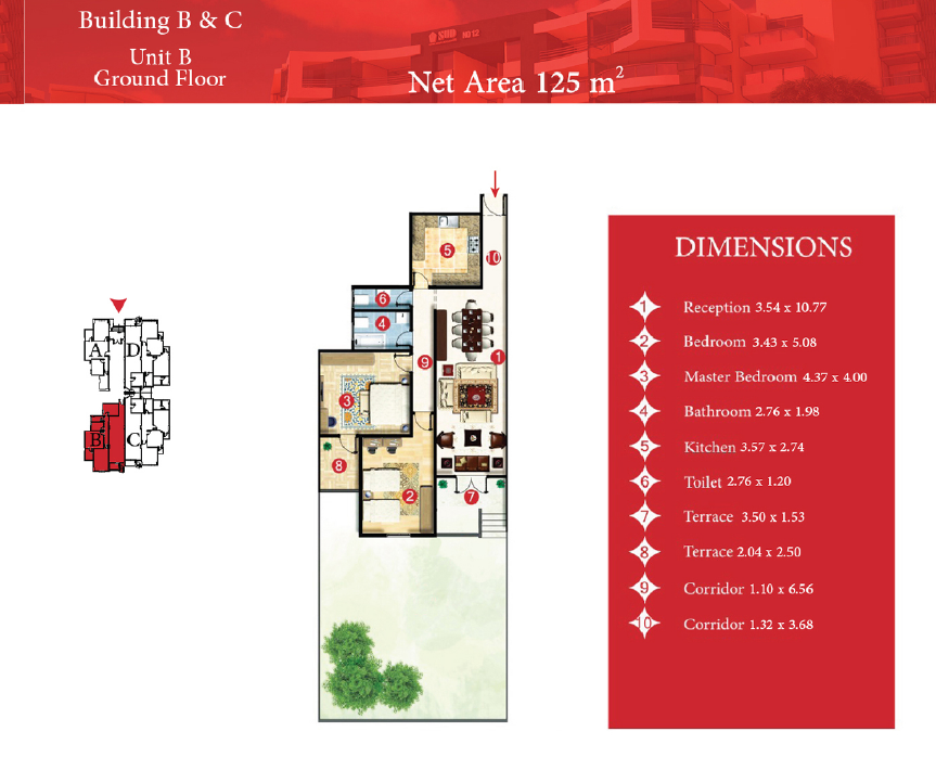 Floor plan for apartment at Capital Heights 2
