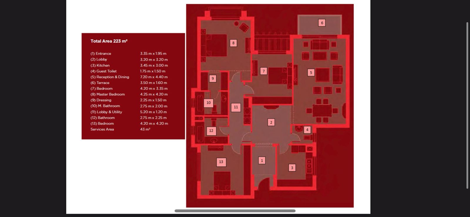 Floor plan for apartment at New Giza