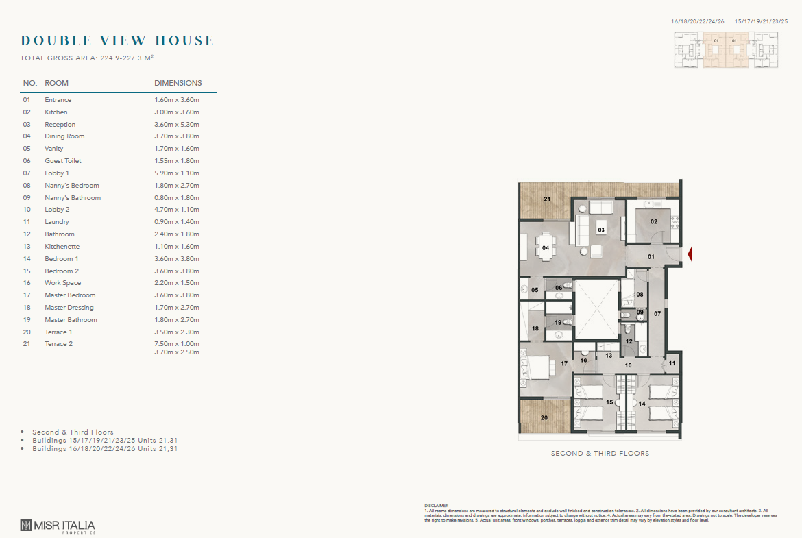Floor plan for apartment at Vinci
