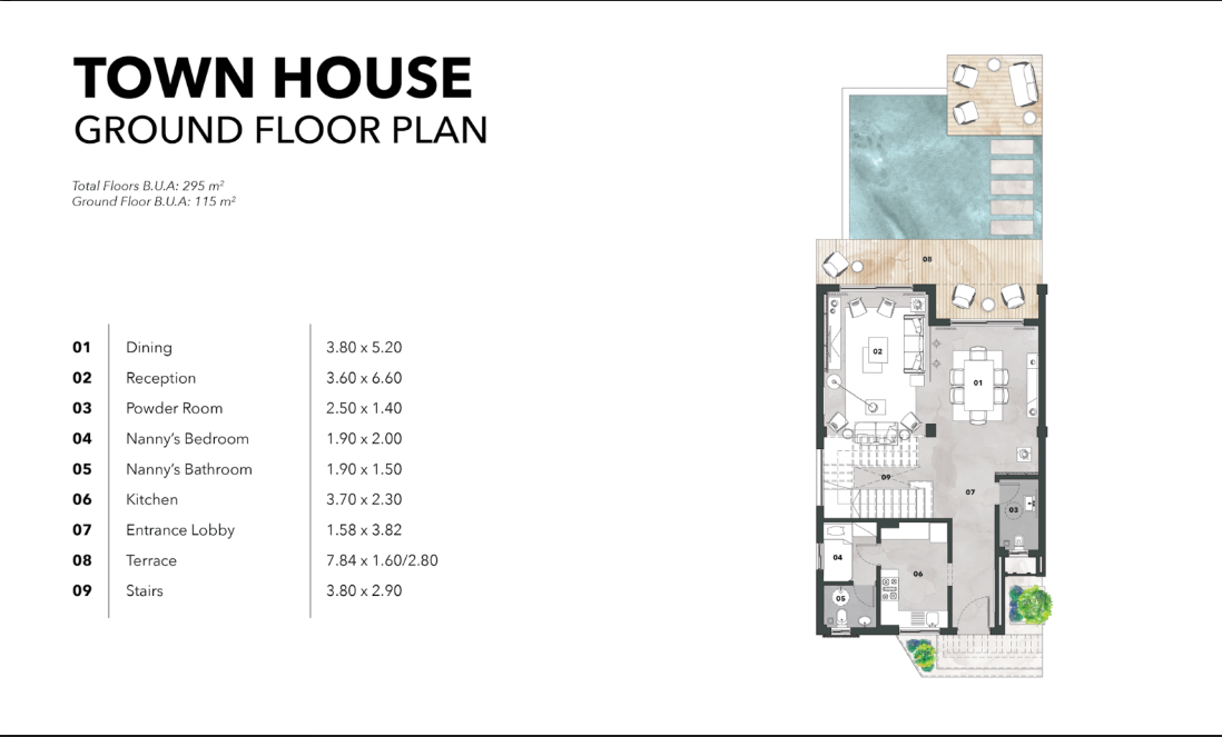 Floor plan for townhouse at Vinci