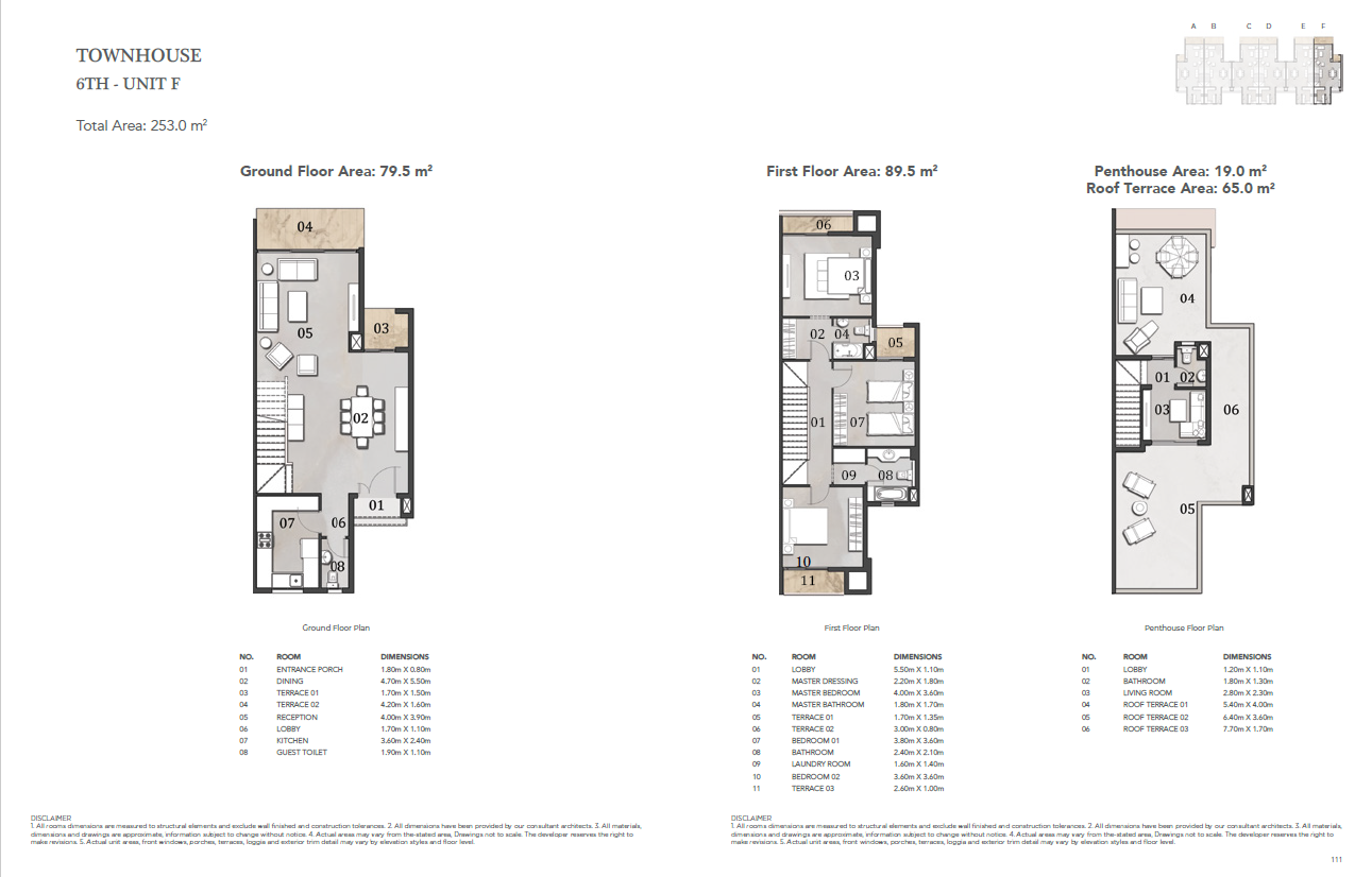 Floor plan for townhouse at Vinci