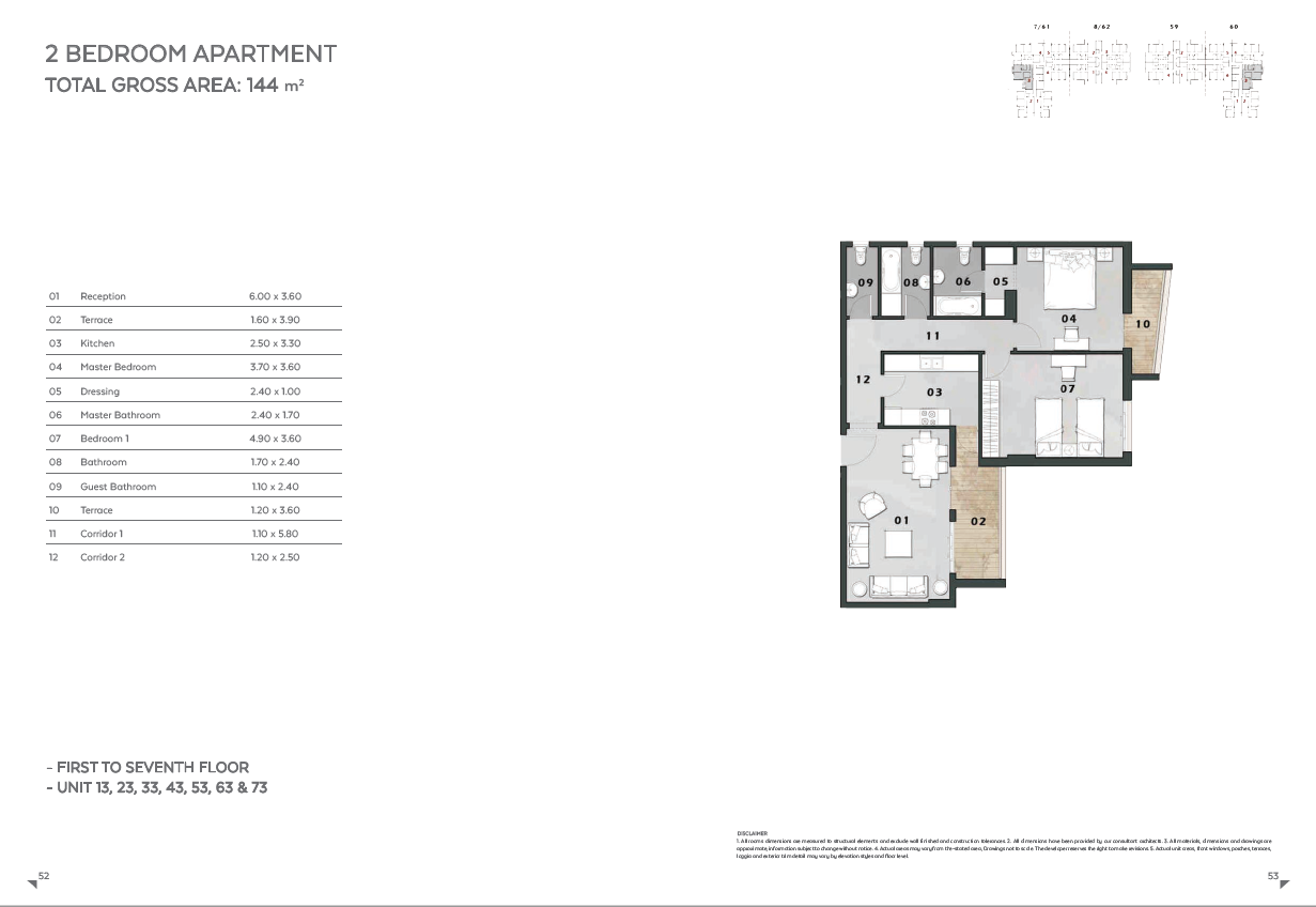 Floor plan for apartment at Vinci