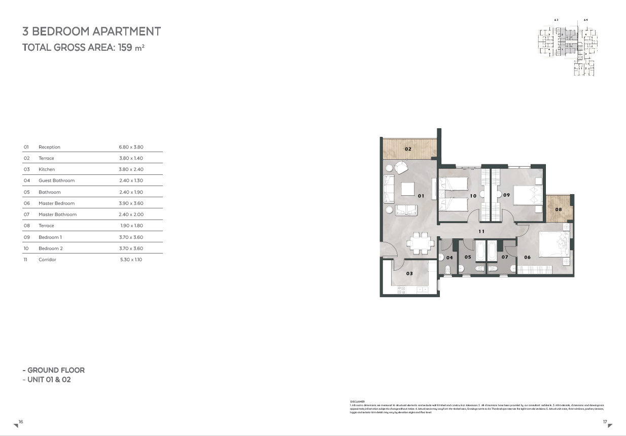 Floor plan for apartment at Vinci