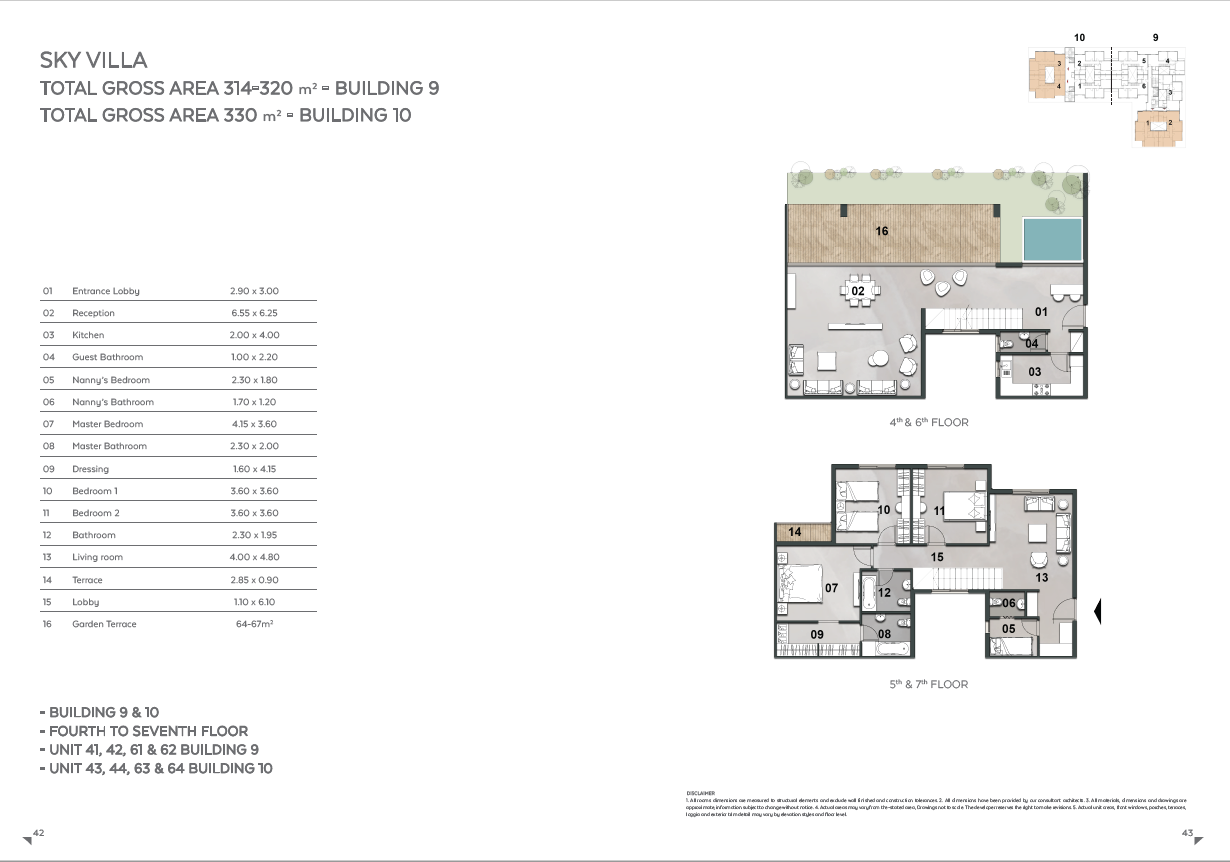 Floor plan for duplex at Vinci