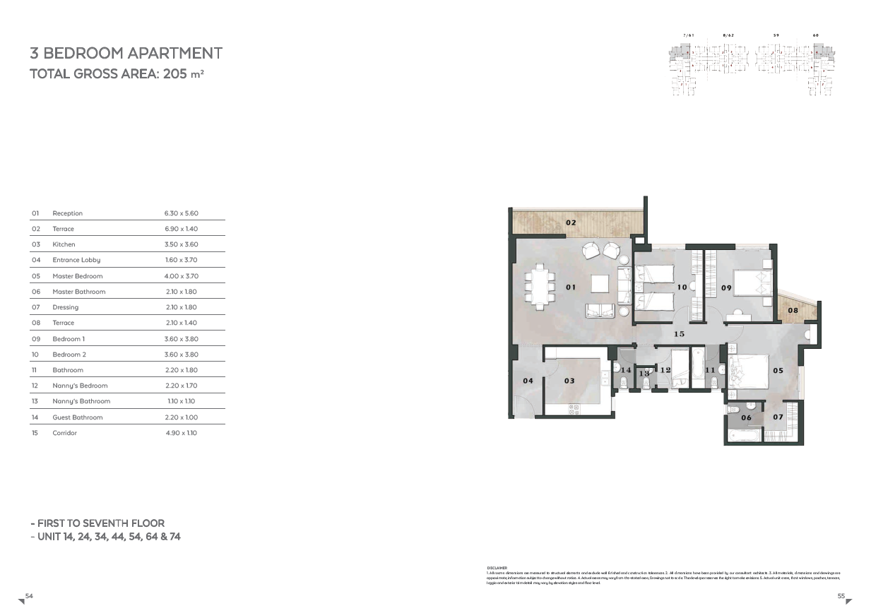 Floor plan for apartment at Vinci