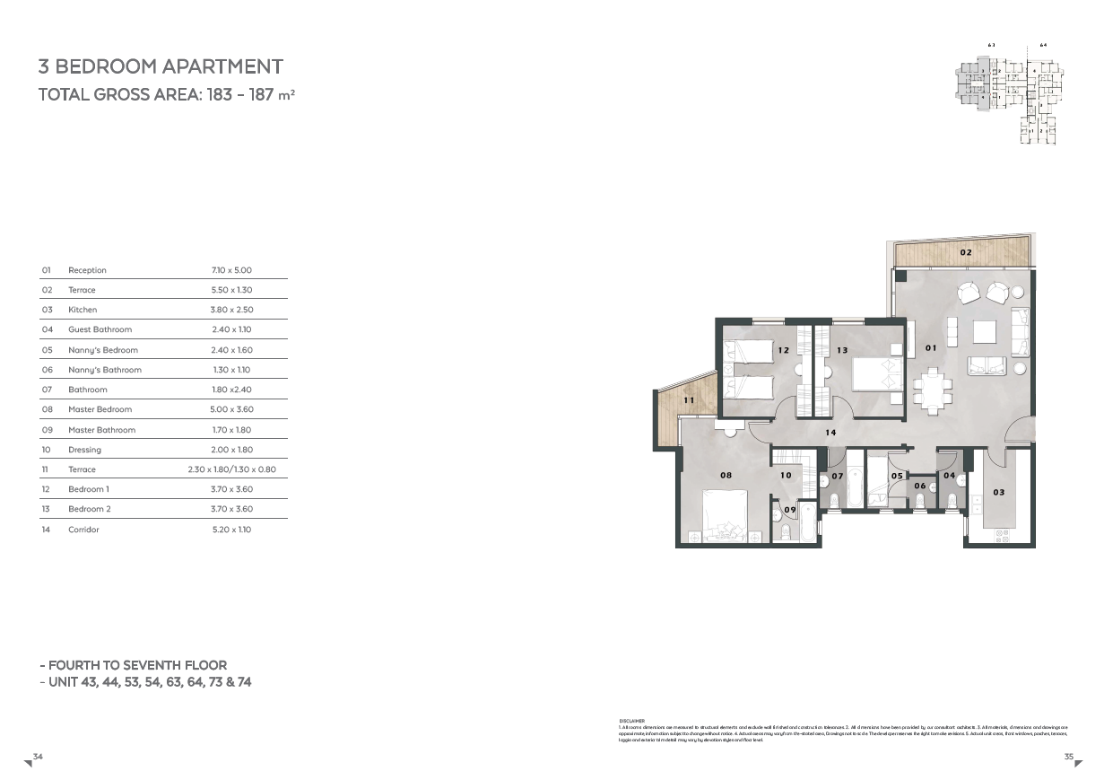 Floor plan for apartment at Vinci