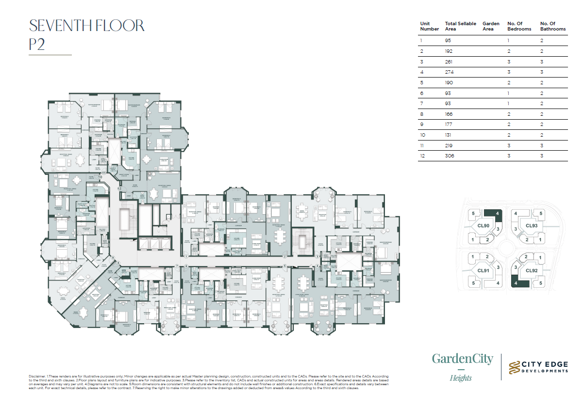 Floor plan for apartment at New Garden City