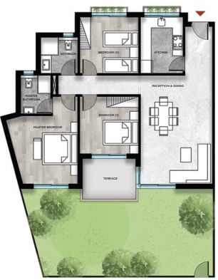 Floor plan for apartment at Kayan