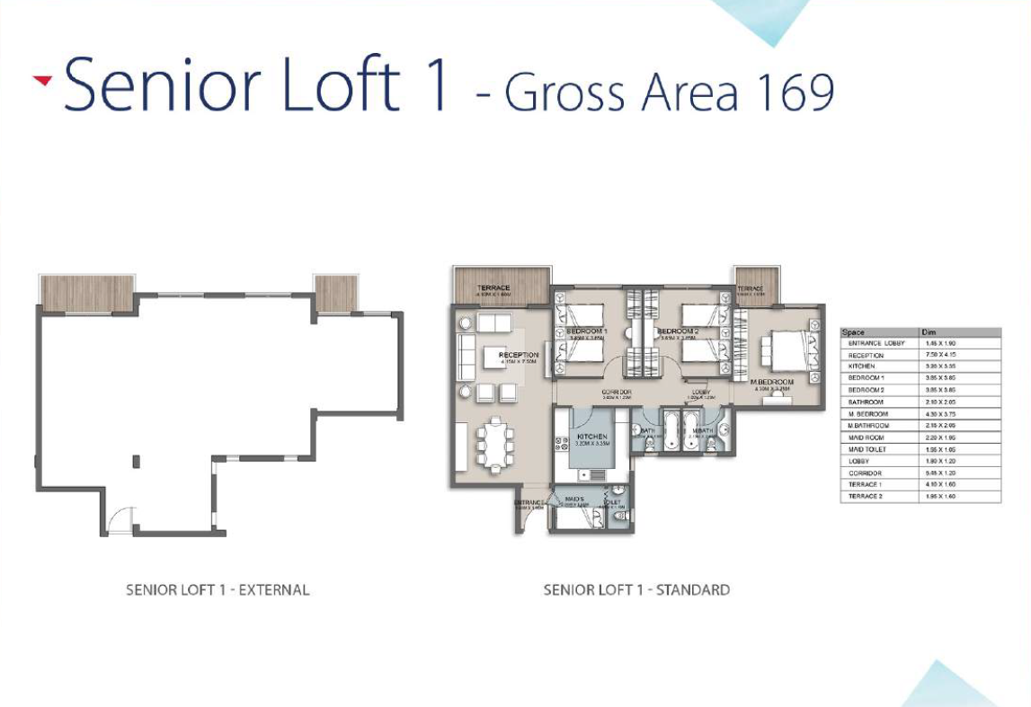 Floor plan for apartment at The Loft