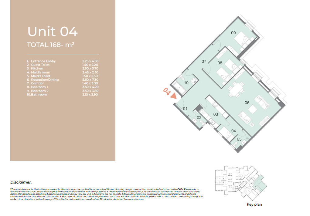 Floor plan for apartment at Il Latini City Edge
