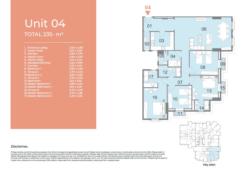 Floor plan for apartment at Il Latini City Edge