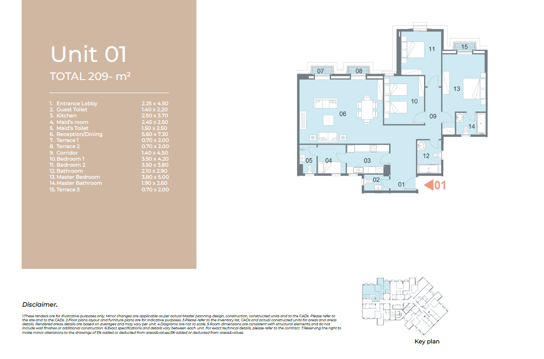 Floor plan for apartment at Il Latini City Edge
