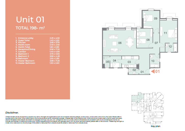 Floor plan for apartment at Il Latini City Edge
