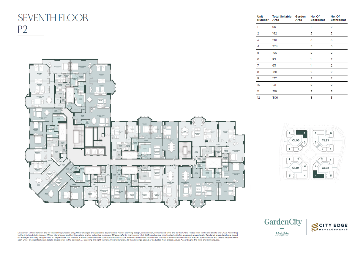 Floor plan for apartment at New Garden City