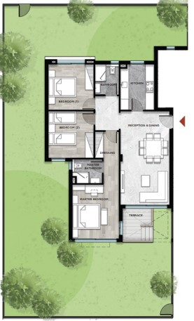 Floor plan for apartment at Kayan