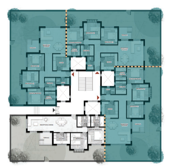 Floor plan for apartment at Kayan