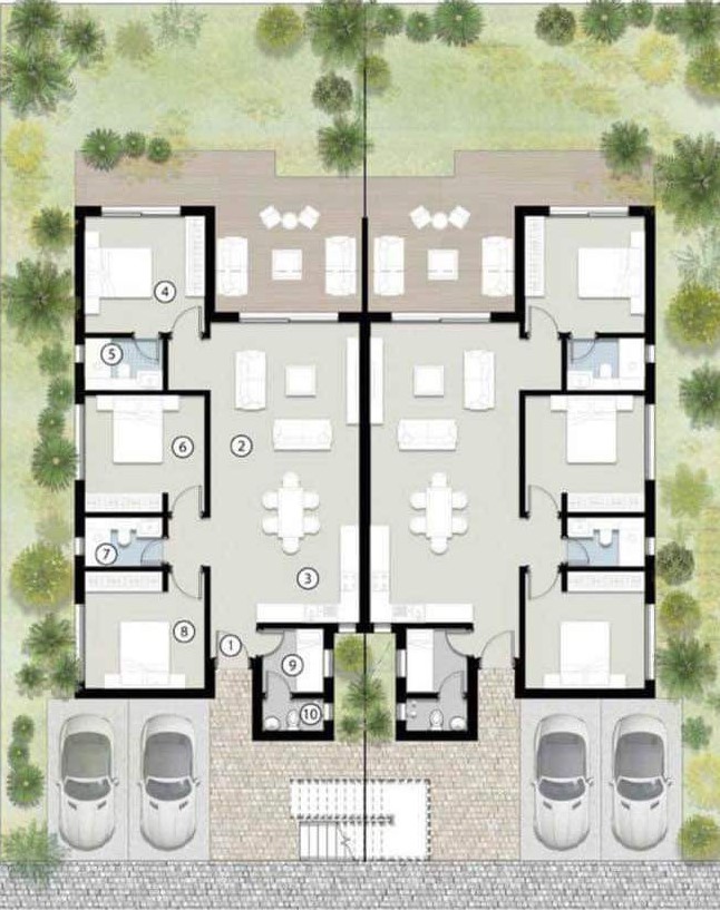 Floor plan for chalet at Silvertown Silversands