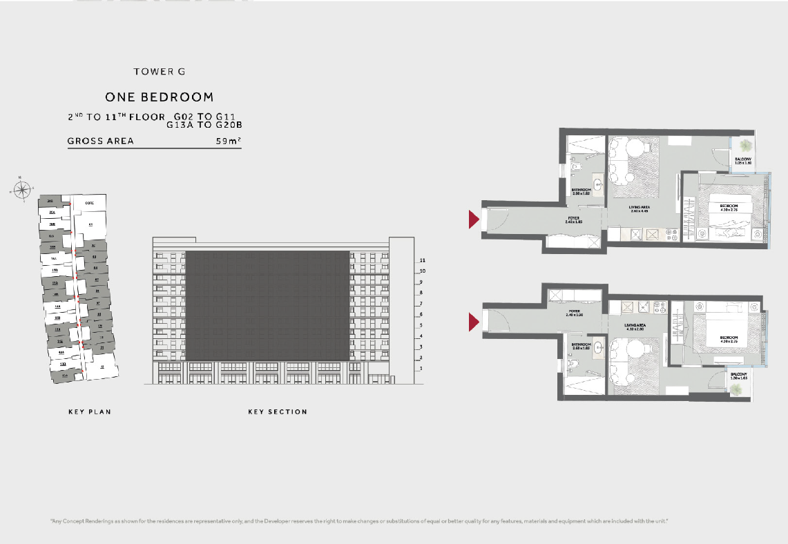 Floor plan for apartment at Marriott Residences Heliopolis