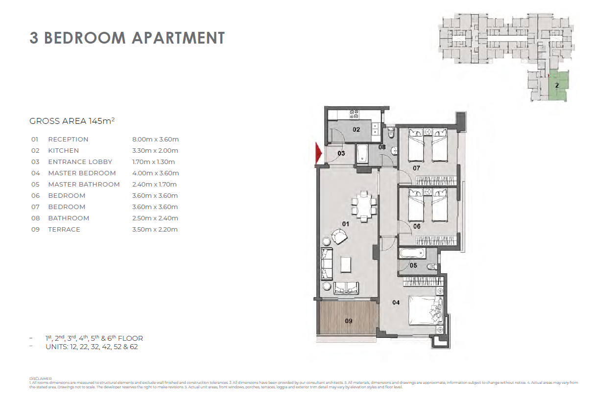 Floor plan for apartment at Il Bosco New Capital