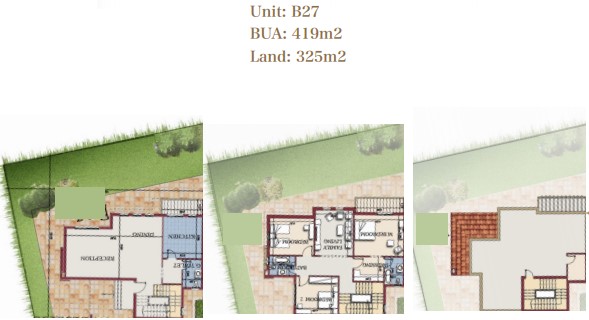 Floor plan for townhouse at La Nuova Vista