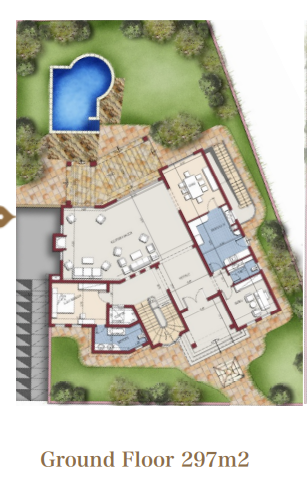 Floor plan for villa at La Nuova Vista