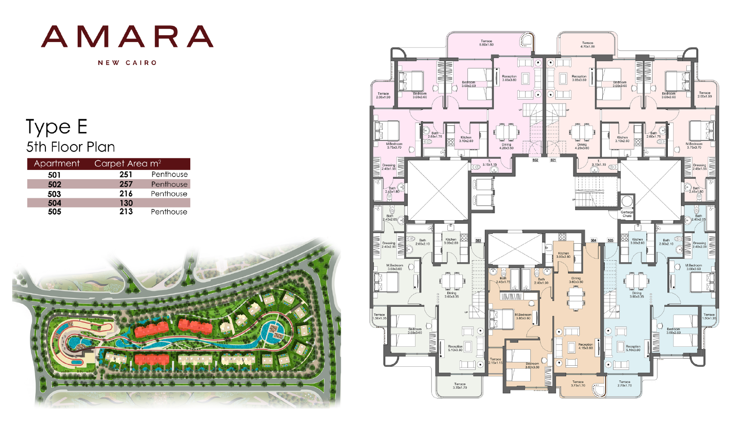Floor plan for apartment at Amara
